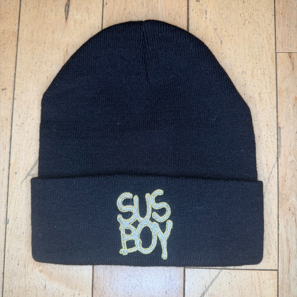 SUS BOY "Iced Out" Cuffed Knit Beanie , Winter Watch Cap, Hat OS